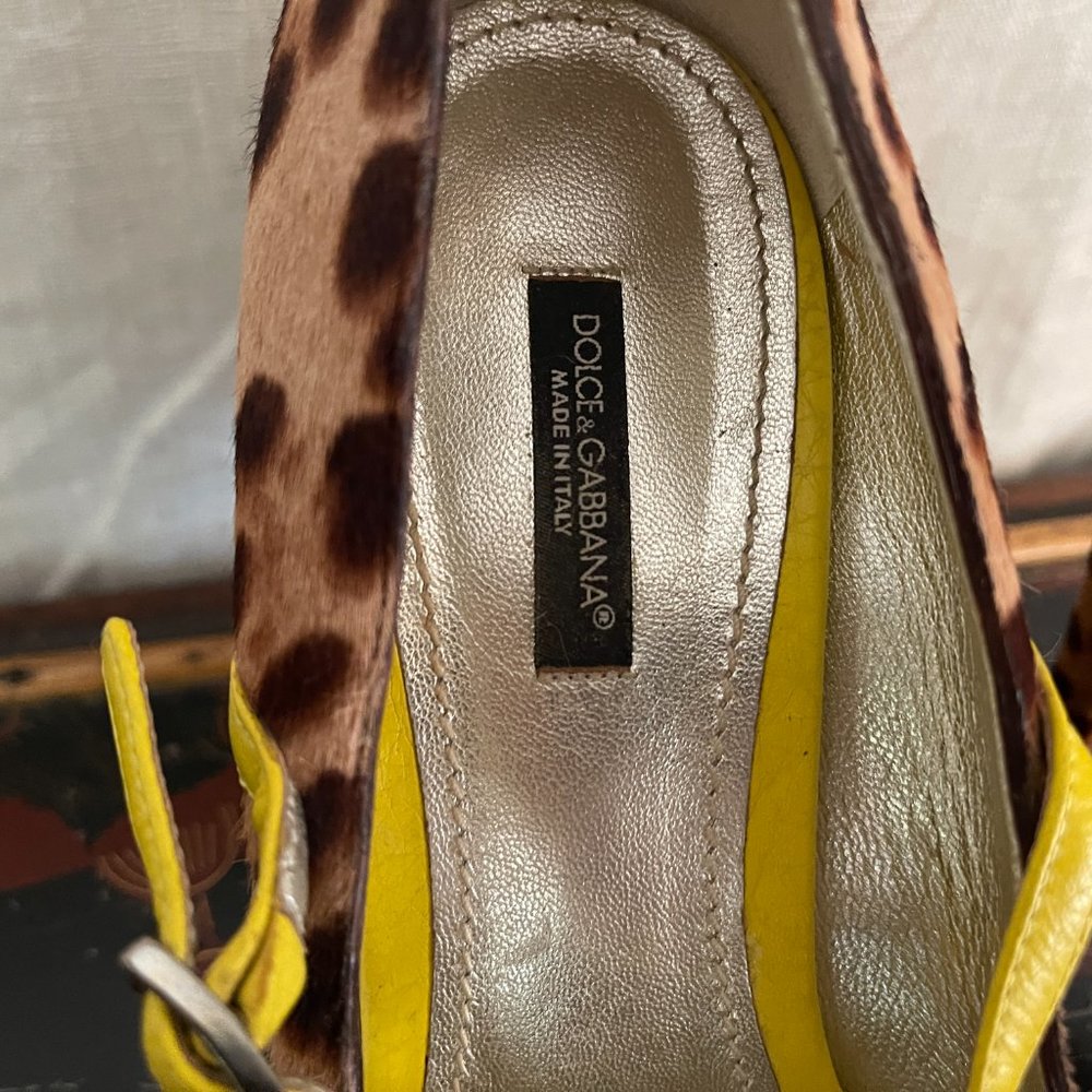 Pair Dolce & Gabbana Leopard Platforms - Picture 3 of 6